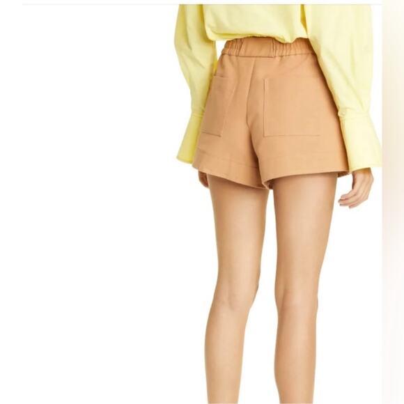Jonathan Simkhai Size 8 Jett Remix Cargo Micro Shorts Nutmeg Tan Neutral Career - Picture 2 of 14